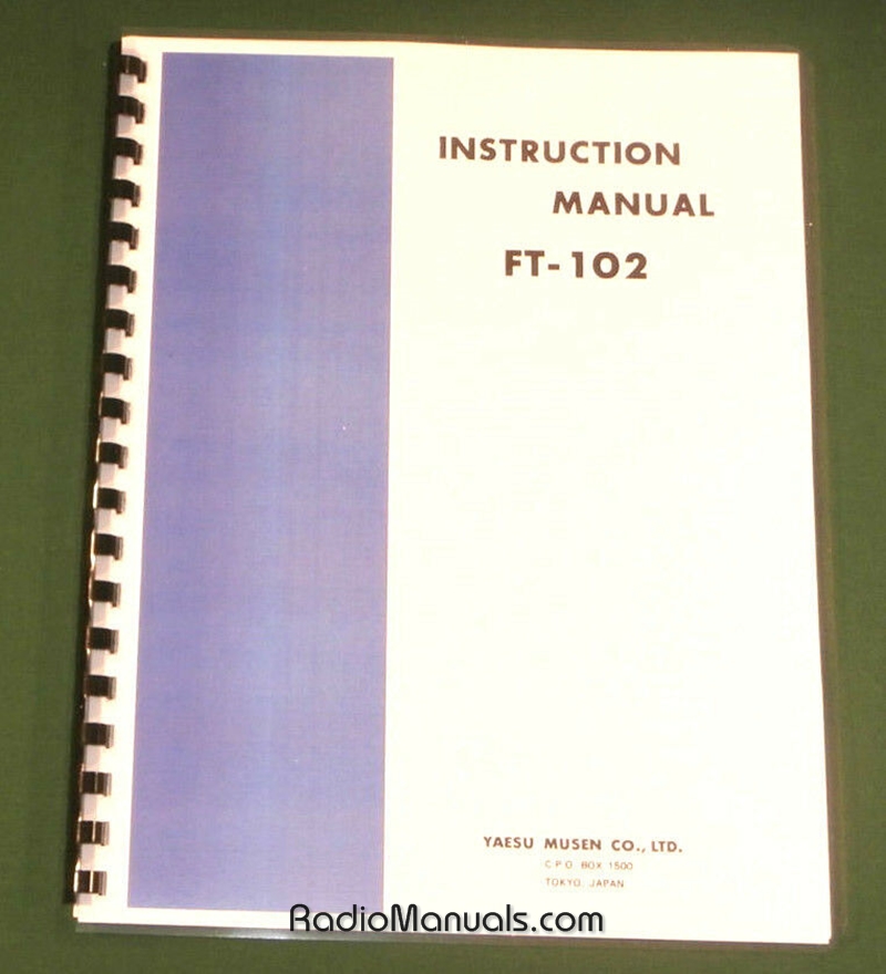 Yaesu FT-102 Instruction Manual - Click Image to Close